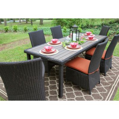 China Balcony Leisure Table And Chair Contemporary Handmade Furniture Set Outdoor Half Wicker Round Dining Garden Rattan for sale