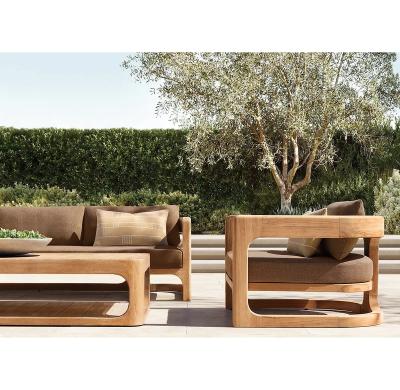 China Modern Balcony Sets Modern Furniture Organic Curves Graceful Contours Design Outdoor Teak Sofa for sale