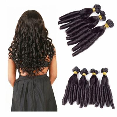 China Indian Funmi Human Hair Spring Curly Virgin Hair Weave Natural Color Hair Extensions Funmi Egg Curls for sale