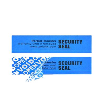 China High Quality Void Barcode Stickers Security Labels PET Labels for sale