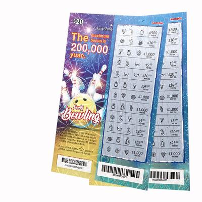 China Standard scratch cards with high payout factory direct peel lottery tags lottery tickets to buy for sale