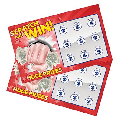 China paper & Cardboard New Style Scratch Card Lottery Tickets Game Hot Selling Lottery Tickets for sale