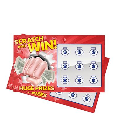 China paper & Win Cardboard Customized Professional Lottery Tickets Custom Wholesale Lottery Tickets Printing for sale