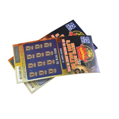 China Scratch Win Card Custom Design National Lottery Scratch Cards Printing Factory In China for sale