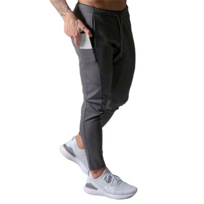 China Wholesale Custom Anti-pilling White Gym Sports Sweatpants Mens Zippered Ankle Banded Slim Fit Casual Pants Joggers With Phone Pocket for sale