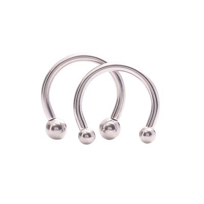 China FASHIONABLE 16G ASTM F136 Titanium Internally Threaded Circular Barbell Ring Horseshoe Horseshoe Piercing for sale