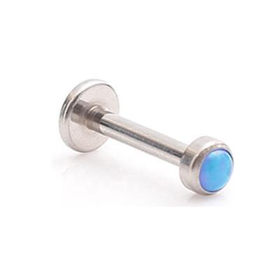 China TRENDY Titanium Threadless Titanium Opal Labret Body Jewelry Threadless Stud for sale