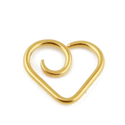 China Fashionable Soft Titanium Daith Heart Tragus Earrings for sale