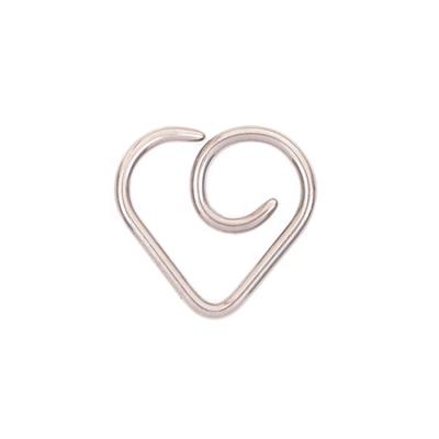 China FASHIONABLE ASTM F136 Daith Titanium Heart Flexible Earrings Piercing Tragus Earrings for sale