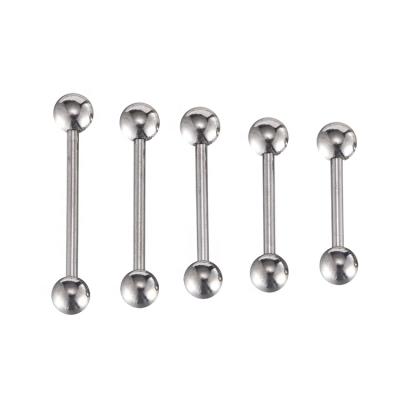 China FASHIONABLE ASTM F136 Titanium Piercing Jewelry Externally Threaded 14G Tongue Barbell Tongue Ring for sale