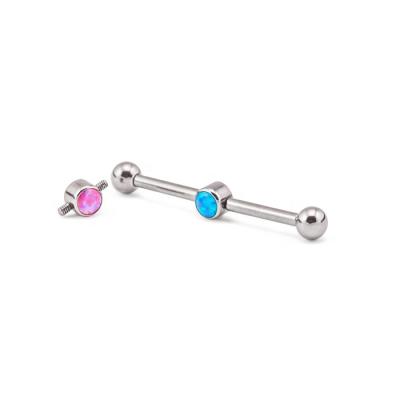 China FASHIONABLE Titanium Internally Threaded Industrial Barbell Titanium Jewelry for sale