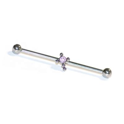 China FASHIONABLE ASTM F136 Titanium Internally Threaded Industrial Cross Group Piercing Bars for sale