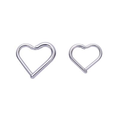 China Trendy Stainless Steel Heart Tragus Earrings Body Piercing Jewelry for sale