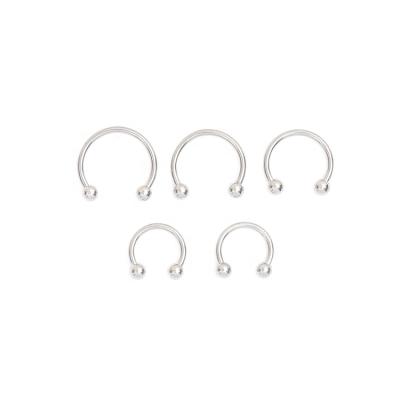 China FASHIONABLE Horseshoe Rings Stainless Steel 18G Circular Barbells Nose Ring for sale