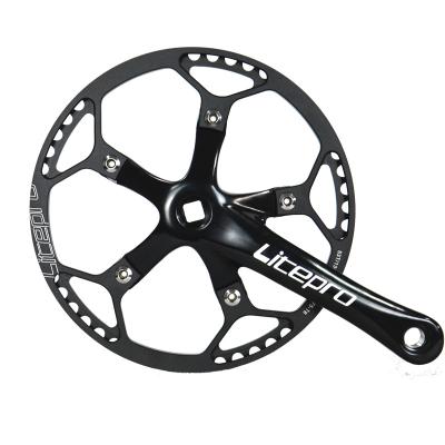 China Super lightweight BMX 130bcd crank 46t 50 single disc 52 53 56 58T crankset for sale