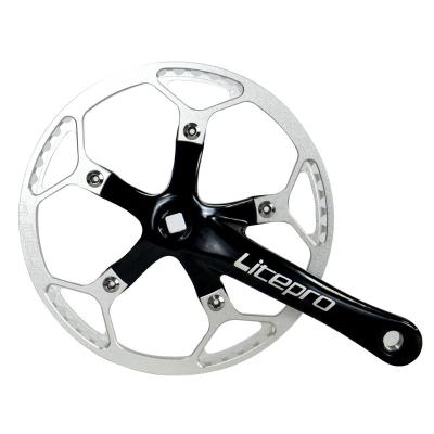 China Super lightweight BMX 130bcd crank 46t 50 single disc 52 53 56 58T crankset for sale