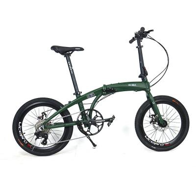 China Aluminum Alloy Folding Bike 6061 Aluminum Alloy Mini Super Light Stem 8 Speed ​​Road Bike Folding Bicycle for sale