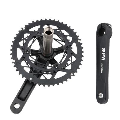 China BMX Bicycle Parts MLDS Road Bike Crank BCD110mm Disc Aluminum Alloy Double Hollow Sprocket 22 170mm 50/34T 105 Kits Racing Part for sale