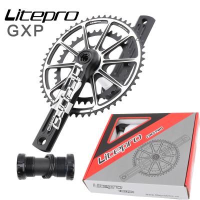 China Kids Bikes Bike Parts Litepro EDGPRO Road Bike Crank GXP Directly Mounted 2021 New Alloy 170mm Twin Disc Aluminum CranksetBicycl Times for sale