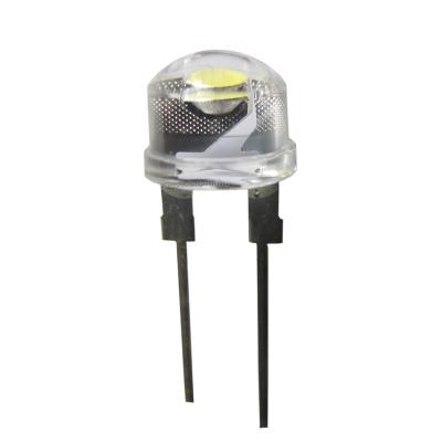 China Lightning Straw Hat 8mm Bright 0.5w White Color Through Hole Led Light Emitting Diode 05W08EW6C for sale