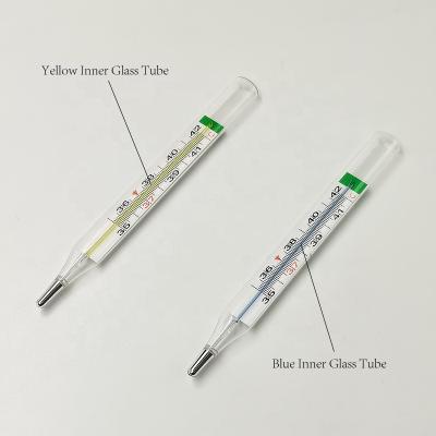 China Metal Gallium Thermometer with Butterfly Case/Mercury Free Oral Clinical Thermometer/Clinical Thermometer for sale