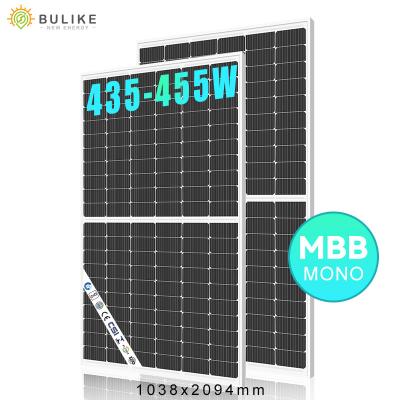 China Wholesale High Efficiency Mono Solar Panel Custom On Grid Aluminum Frame 435w 440w 445w 450w 455w M6 Big Mono Solar Panel for sale