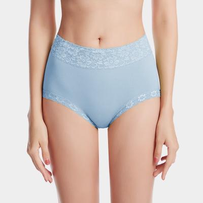 China Big girl high waist cotton underwear ladies woman sexy lace antibacterial wholesale panties plus size panties underwear for sale