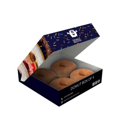 China Recyclable Party Shipping Printing Packaging Custom Cardboard Cookie Box Sweet Dessert Donut Paper Box for sale