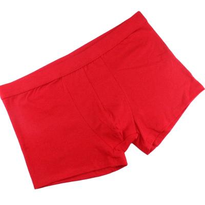 China Wholesale Custom Mens Boxers Red Antibacterial Comfortable Breathe Free Pure Cotton Underwear for sale