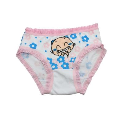 China Pink Cotton Girls Breathable Briefs Printed Cute Cartoon Comfortable Girls Underwear for sale