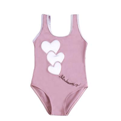 China Hot Spring Children's Love Pattern Swimwear New Breathable Bikini Girls' One-Piece Baby Girl Swimsuit for sale