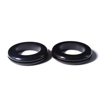 China Custom High Quality Black Rubber Cable Rubber Grommet Wire Protection Custom Flat Grommet Rubber Grommets For Wire Hole for sale