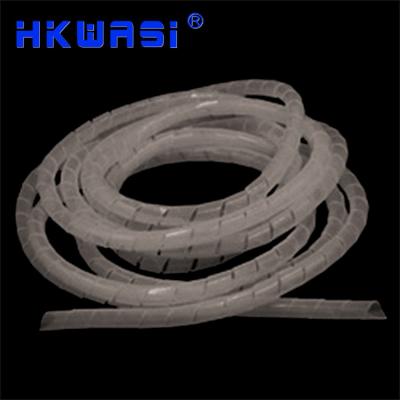 China Protect Cable Free Sample Good Quality SWB-3 Spiral Wrapping Tape PE Spiral White Black Round Wire Plastic Wrapping Tape for sale