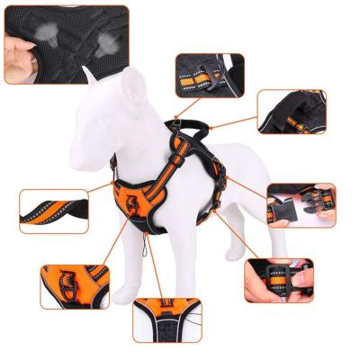 China Quick Release Pet Secures Reflective Breathable Wear-Resistant Medium Large Dogs Leash Chest Strap Rush Dog Vest Type for sale