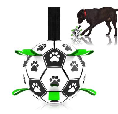 China New Waterproof Dog Toys Interactive Pet Football Toys With Grab Tags Dog Outdoor Training Soccer Pet Bite Chew Balls For Dog Accessories for sale