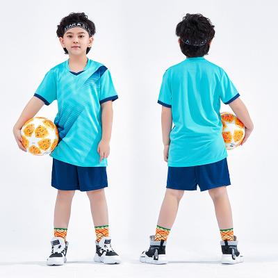 China Quick-Drying Kids Cheap Football Uniforms Kids Soccer Team Jersey Football Uniforms Kids Jersey Shorts Set Youth Training Sports Wear for sale