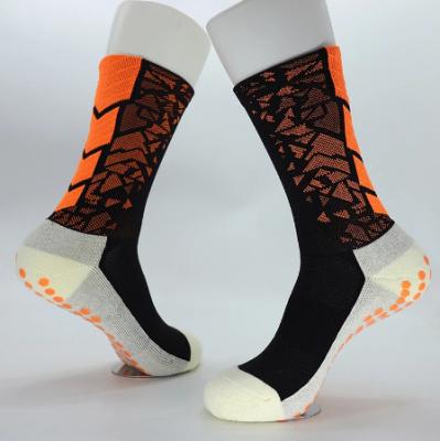 China OEM Logo Basketball Socks Breathable Custom Thick Sports Socks Men Grip Bottom Anti Slip Towel Football Stripe Socks for sale