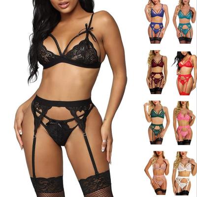 China For Couples Women Girls Lace Sex Underwear Wholesale Bra and Panties Bralette Dress Combination Set Mature Erotic Women Sexy Lingerie for sale