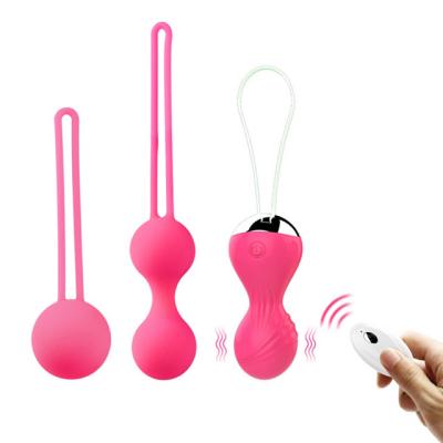 China Smart Sex Medical Silicone Kegell Ball Training Equipment Toys Remote Muscle Baldder Vaginal Exercis Vibrating Kegel Ball Kegel Vibrator Beginner for sale