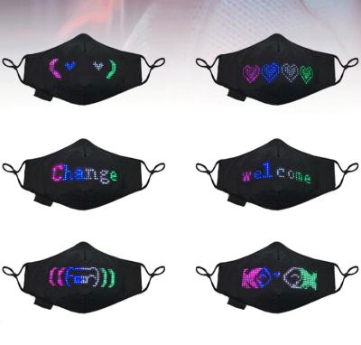 China 6-8H Recycling Cotton App Control Merry Christmas LED Christmas Mask for sale