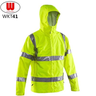 China Water Proof Reflective Rain Jacket Reflective Raincoats Security Raincoats for sale