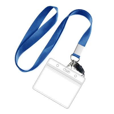 China Custom Waterproof Offcial Instrument PVC Lanyard Neck Strap Lanyard With ID Card Holder Fashion Lanyard Card Holder No Min Order for sale