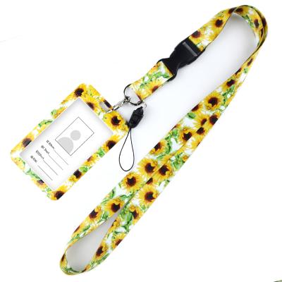 China Health Care Institutes Large Design ID Credit Card Cover Name Card Holder Set Custom UV Printing Lanyard for sale