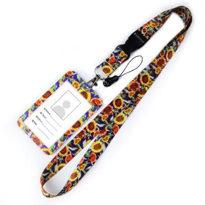 China Key Chain Lanyard Set Pretty Lanyard Credit Card Institutes Of Health Care Identification Badge Key Holder Ring Bag Student Travel Bank Bus Business Card Cover for sale