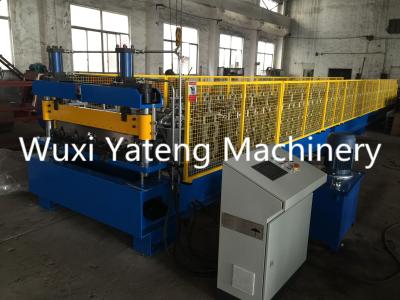 China 8 - 15m / Min Speed Metal Floor Deck Roll Forming Machine Automatic Hydraulic Cutter for sale