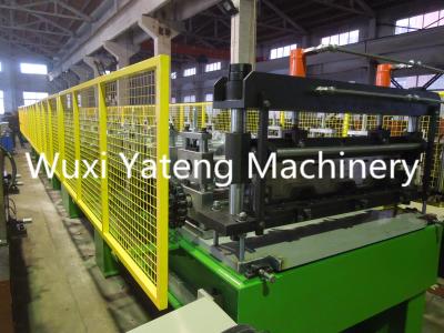 China 22KW Chain Transmission Floor Deck Roll Forming Machine 24 - 28 Stations Empossing Rollers for sale