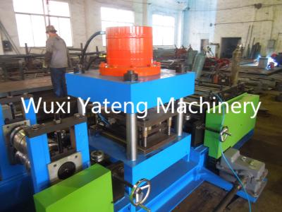 China PLC Control Guardrail Roll Forming Machine With Hydraulic Punching 1 Year Warranty for sale