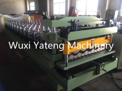 China 45# Steel Material Glazed Tile Roll Forming Machine With Mirror Polishing 0.4 - 0.8mm Thickness for sale