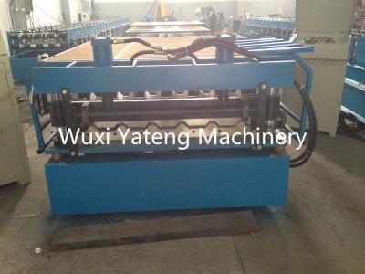 China 7.5 KW Gimbal Gearbox Drive Roof Panel Roll Forming Machine 8T Weight for sale