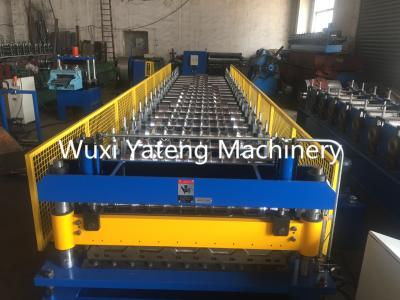 China Galvanized Tile Roof Panel Roll Forming Machine High Precision European Standard for sale